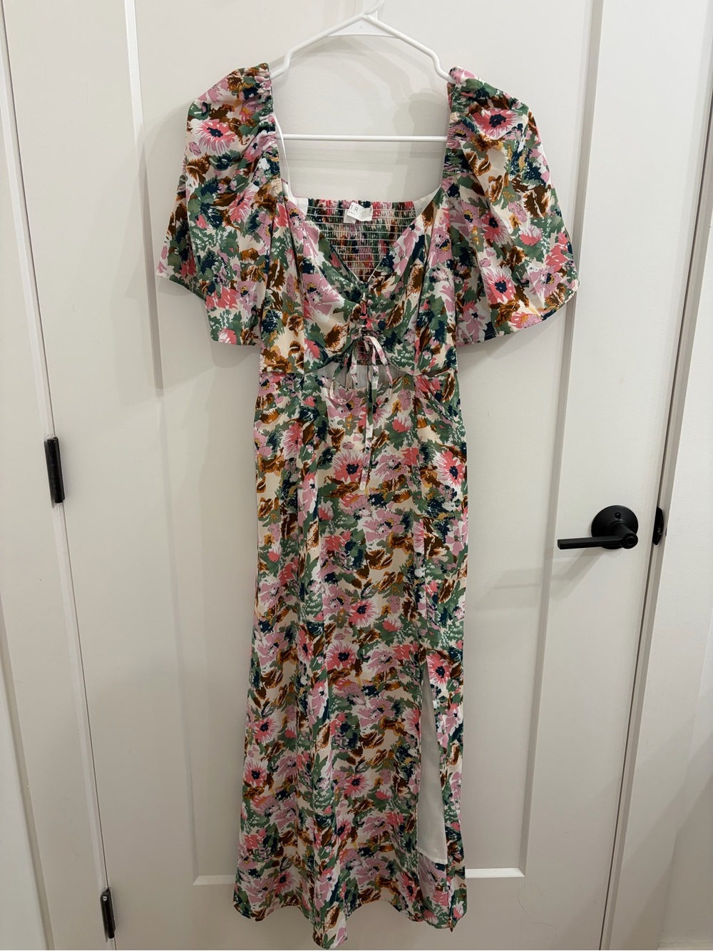 Astr the Label Floral Tie-Front Maxi Dress